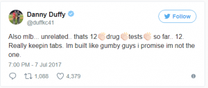 Danny Duffy Tweet